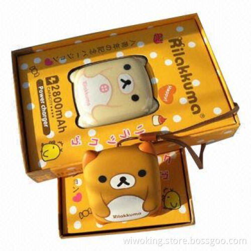 2800mAh Cartoon Portable Power Banks for iPhone, Compact and Lightweight, Easy to Carry